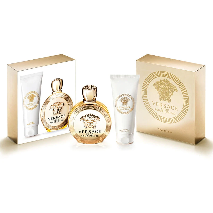 Versace Eros Pour Femme Eau De Parfum 100ml Gift Set* 3 Versace Eros Pour Femme Eau De Parfum 100ml Gift Set*